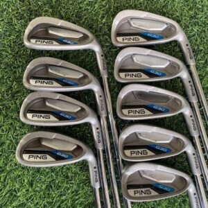 ชุดเหล็ก Ping G30 จุดดำ มีเหล็ก 4,5,6,7,8,9,W,U,S รวม 9 ชิ้น ก้านเหล็ก Dynamic gold R300 Flex R